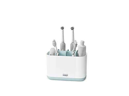 Joseph Joseph Easystore- Porta Spazzolino, Dentifricio E Filo Interdentale, Per Spazzolini Elettrici E Tradizionali, Contenitore Da Bagno Smontabile-