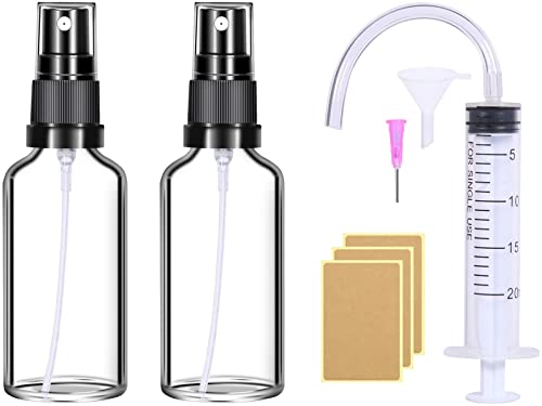 Nuts Ot Nuts Bottiglia Spray Vuota Boccette Vetro 2Pcs Trasparente Flacone Spray Vuoto 50Ml Riutilizzabili Spray Bottle Contenitore Spray Vuoto Portat