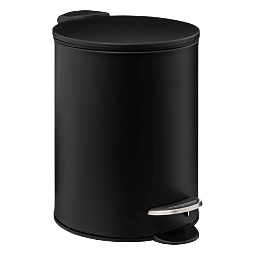 5Five - Cestino In Metallo Soft Close 3L "Colorama" Nero