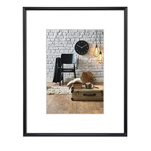 Hama Sevilla - Cornice Portafoto A4 (21 X 29,7 Cm) Con Supporto Per Carta, 15 X 20 Cm, Vetro Di Alta Qualità, Cornice In Plastica, Da Appendere, Color