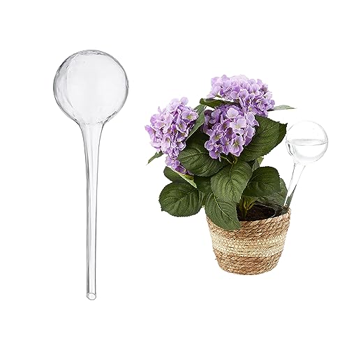 Relaxdays Set Da 2 Sfere Per Irrigazione, Dosatori Di Piante, Irrigatori Per Ufficio, Vacanza, Ø 9 Cm Vetro, Trasparente