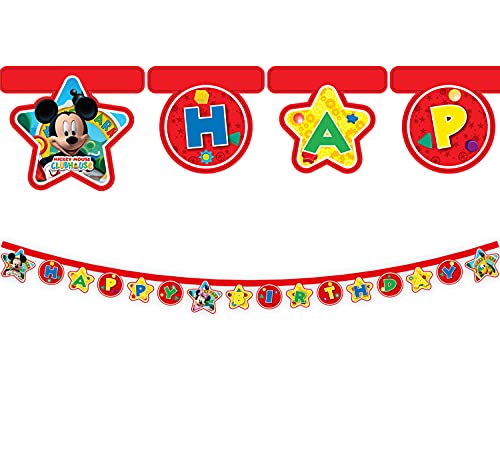 Procos- Mickey Mouse Banner, Rosso, One Size, 46853