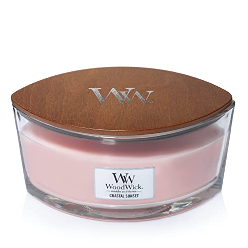 Woodwick Ellipse Candela Profumata Con Stoppino Scoppiettante, Tramonto Sul Mare, Fino A 50 Ore, Cera, Coastal Sunset, 19X12 Cm