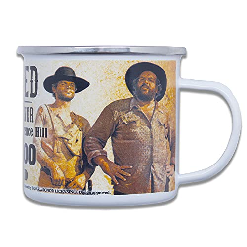 Blechwarenfabrik Braunschweig Bud Spencer Und Terence Hill Wanted Best Duo Ever - Tazza Smaltata, Multicolore, 0,5 L, 9 Cm X 9 Cm, Ebt04