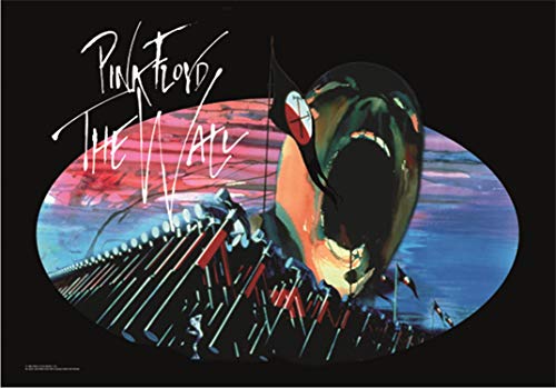 Heart Rock Bandiera Originale Pink Floyd Hammers, Tessuto, Multicolore, 110X75X0.1 Cm