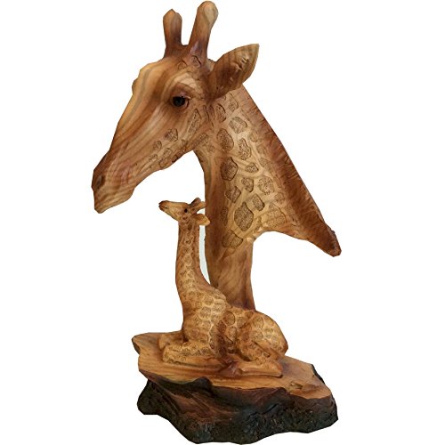 Naturecraft - Decorazione A Forma Di Testa Di Giraffa Con Effetto Legno