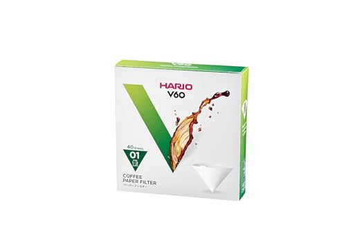 Hario, Confezione Di Filtri In Carta Per Caffè, Vcf-01-100M, White, Size 01-40Pcs