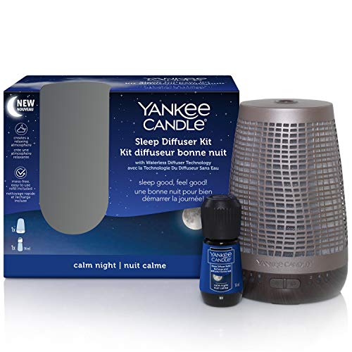 Yankee Candle Diffusore, Legno, Notte Tranquilla, Sleep Diffuser Kit