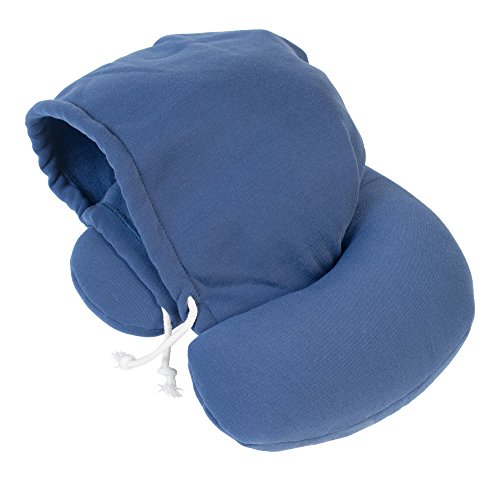 Travelstar Ts-H-1000 - Cuscino Cervicale Da Viaggio, Con Cappuccio, Colore: Blu