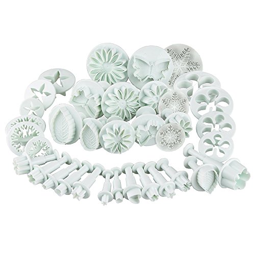 Ilauke 36Pz Stampini Tagliabiscotti, Stampini Per Biscotti Formine Biscotti Foglie Per Torte Decorating Fondant Formine Pasta Di Zucchero Per Decorare