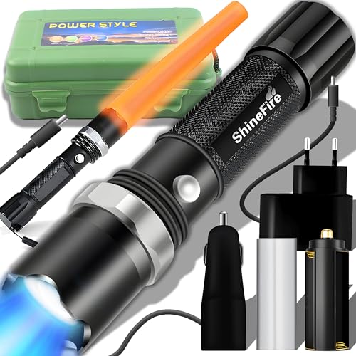 Retoo Torcia Led Tattica, Alta Potente Professionale, 5000 Lumen, Super Luminoso, Ricaricabile, Caricabatteria Per Auto, 5 Modalità Luce, Per Campeggi