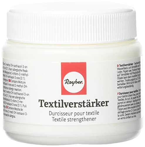 Rayher Hobby 34504000 - Amplificatore Per Tessuti, Barattolo Da 150 Ml, Rinforzante Per Tessuti, Abbigliamento, Lana, Pelle, Carta, Ecc.
