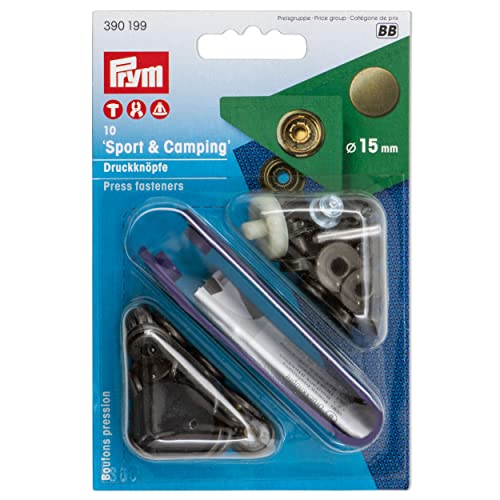 Prym Non- Sew Press Fastener, Poliestere, Gold, Taglia Unica