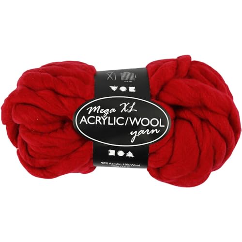 Creativ Filato Gigante Xl, Lana Acrilico, Rosso Scuro, Taglia Unica