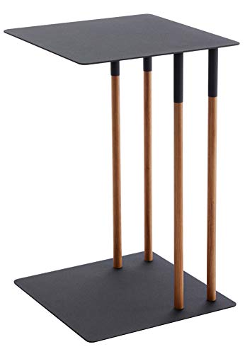 Yamazaki Home Sliding Sofa End Table/Coffee Tray/Laptop Desk Tavolino, Lega Di Acciaio, Nero, Taglia Unica