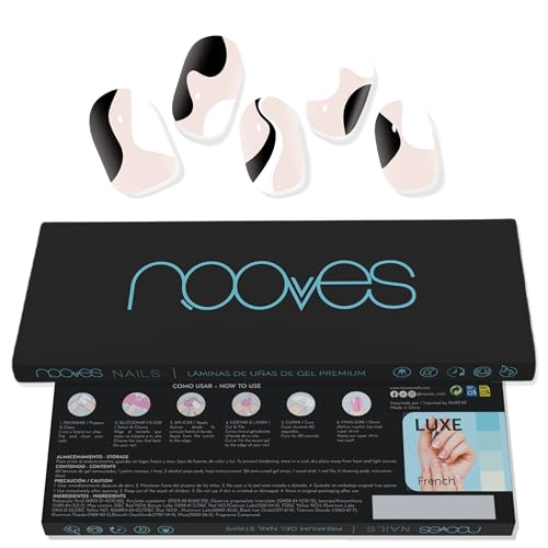 Nooves Nails - Pellicola Per Unghie In Gel Preforato Premium - So Twirl - Art Design | Strisce Per Unghie In Gel Semi-Durato| Adesivi Per Unghie Semi-