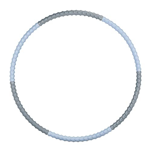 Relaxdays Hula Hoop Fitness, Ø 95 Cm, Cerchio Adulti, Attrezzi Per Perdere Peso, Ginnastica, Allenamento, Blu Grigio, Schiuma Gommapiuma Acciaio Inox