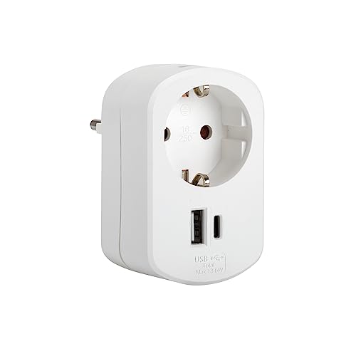 Simon Caricatore Usb, Bianco, Compacto
