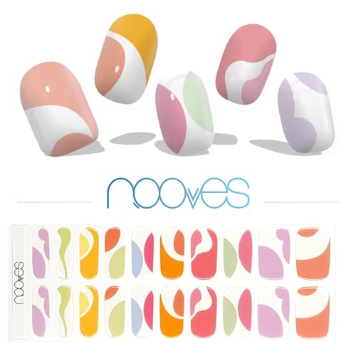 Nooves Nails Premium - Paradise | Art Design | Strisce Per Unghie In Gel Semi-Curato| Adesivi Per Unghie Semi-Permanenti In Gel| Gel Nail Stickers| Na