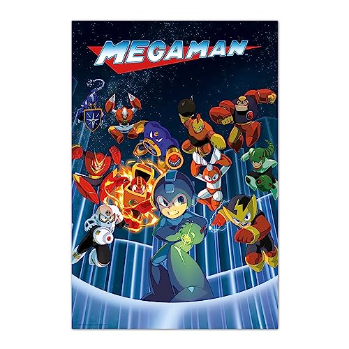 Grupo Erik: Poster Mega Man | Poster Da Parete Videogiochi, 61 X 91,5 Cm, Poster Da Muro Con Carta Lucida E Incorniciabile, Gamer Gadget, Poster Bambi