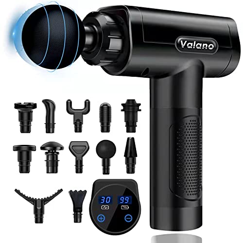 Pistola Per Massaggio Deep Tissue, Percussion Muskelmassager Mit 30 Geschwindigkeiten Einstellbar, Ruhig Handmassager Für Sportler-Ansatz Rück Entspan