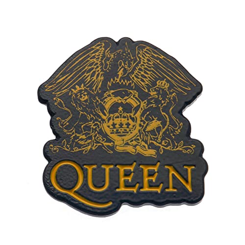 Queen (Logo Design), Spilla Smaltata, 11 X 7 X 1 Cm, Prodotto Ufficiale, Misura Unica, Smalto, Metallo, Argento, Senza Pietre Preziose