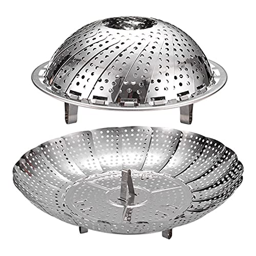 Cam2 Steamer, Vapore Per Verdure, Inserto A Vapore In Acciaio Inox, Cestino Pieghevole Per Frutta E Verdura, Pentole E Cucina