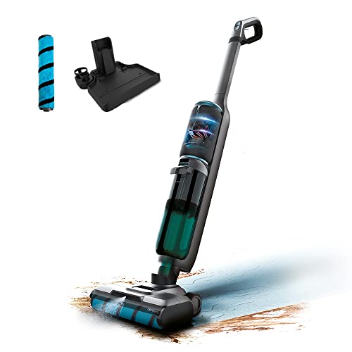 Cecotec Aspirapolvere Scopa Elettrica Senza Fili Freego Wash&Vacuum Spray, 250W, Lava E Aspira, Autonomia 35 Min, Rullo Jalisco Umido, Spruzzo Acqua, 