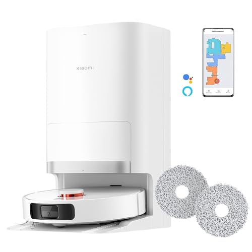 Xiaomi Robot Vacuum X20+, Robot Aspirapolvere Lavapavimenti, Stazione Smart All-In-One, Aspirazione 6.000 Pa, Navigazione Laser 3D, Lavaggio E Pulizia