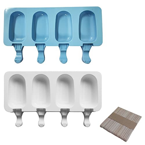 Confezione Da 2 Stampi Per Gelato Fai Da Te, Stampi Per Ghiaccioli In Silicone, Stampi Per Dolci Fatti In Casa, Per Budino Allo Yogurt E Frutta, Viene