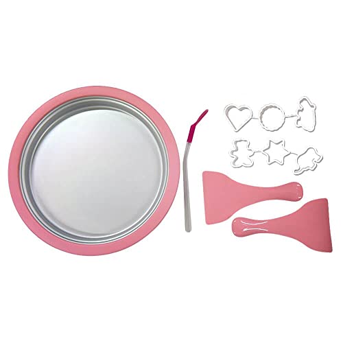 Mikamax - Piastra Per Gelato Teppanyaki – Macchina Per Gelato – Roll Fai Da Te – Ice Pan Gelatiera – Con Ricette – Per La Preparazione Di Gelato Gelat