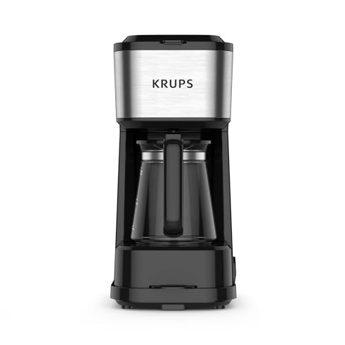 Krups Simply Brew Caffettiera Con Filtro 3 In 1, 3 Opzioni Di Erogazione, Caraffa In Vetro Resistente Al Calore, Tazza Da Viaggio In Acciaio Inossidab