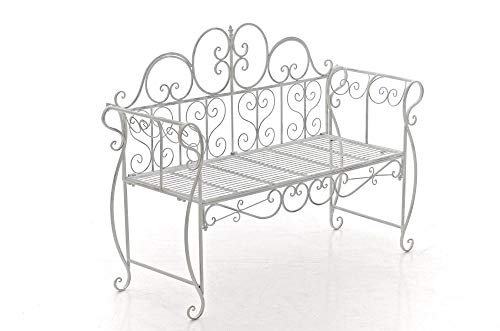 Clp Panca Giardino Minna In Ferro Laccato I Panchina Da Esterno Stile Rétro Nostalgico I Panca Esterno 2-3 Posti, Seduta 123 X 46 Cm, Colore:Antico Bi