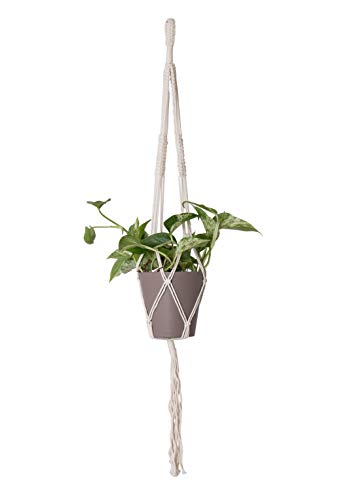 Artevasi Nodo Macrame, Corda Di Cotone Macrame Plant Hanger Per Casa, Appendiabiti Per 1 Vasi Da Fiori, Decorazione Di Interni Ed Esterni, Singolo Qua