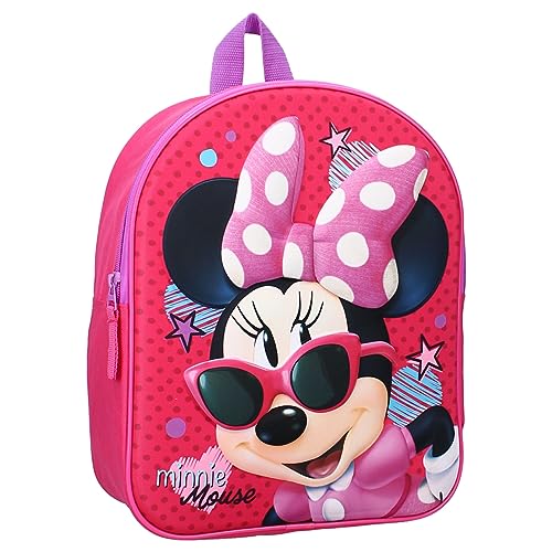 Sac À Dos De Loisirs 3D Disney Minnie Mouse Friends Around Town, Multicolore, Colore: Rosa., Rucksack