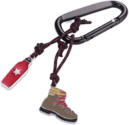 Troika Wanderfreund Kr19-06/Bk - Portachiavi Con Moschettone, Colore: Argento