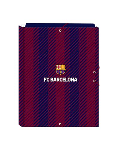 F.C. Barcellona - Cartella A Fogli Con 3 Fogli, Ideale Per Bambini Di Diverse Età, Comoda E Versatile, Qualità E Resistenza, 26 X 36,5 Cm, Colore: Blu