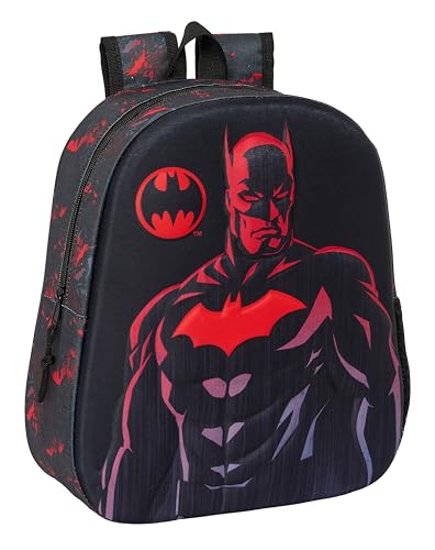 Safta M890A Batman - Zaino Da Scuola, Con Design 3D, Adattabile A Carrozzina, Ideale Per Bambini Di Diverse Età, Comodo E Versatile, Qualità E Resiste