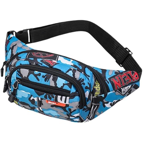 Marsupio,Mimetico Marsupio Impermeabile Camo Marsupio Camouflage Marsupio Militare Tessuto Nylon Cintura Portasoldi Per Uomo Ragazzi Escursionismo Via