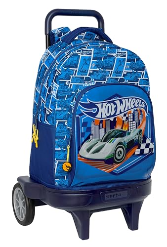 Hot Wheels Sonny - Zaino Grande Con Ruote, Compatto Evoluzione, Rimovibile, Ideale Per Bambini Di Diverse Età, Comodo E Versatile, Qualità E Resistenz