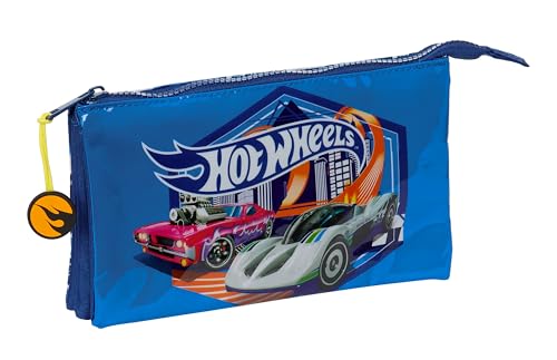 Hot Wheels Sonny - Astuccio Triplo, Astuccio Per Bambini, Ideale Per Bambini In Età Scolastica, Comodo E Versatile, Qualità E Resistenza, 22 X 3 X 12