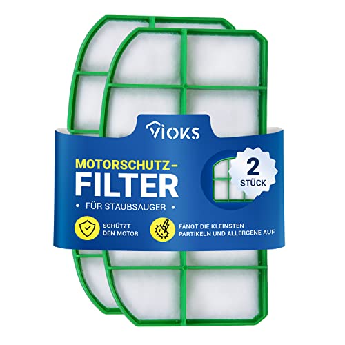 Vioks Filtro Motore Per Aspirapolvere, Set Di 2 Pezzi Di Ricambio Per Folletto Vorwerk Vk200 Aspirapolvere/Aspirapolvere Vorwerk E Filtro Antipolvere