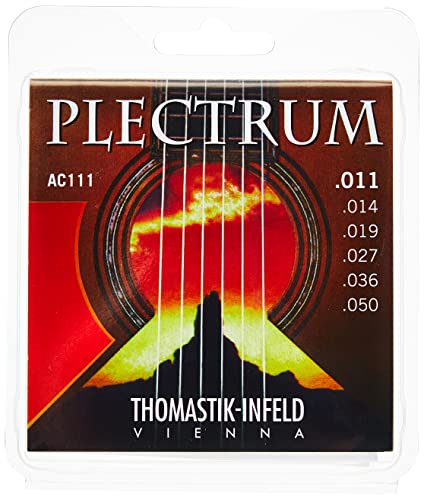 Corde Thomastik Per Chitarra Acustica Plettro Acoustic Series Set Ac111 Medium-Light .011-.050 Nickel Free