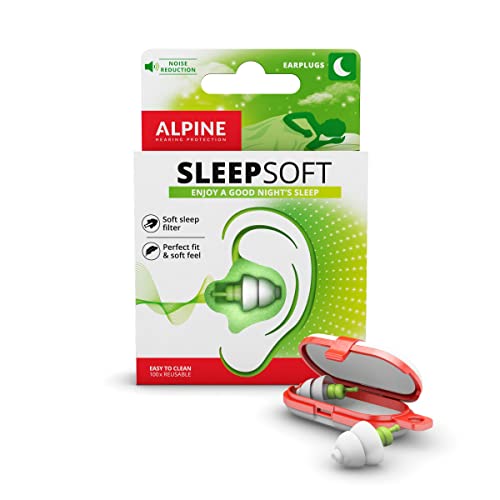Alpine Sleepsoft - Tappi Orecchie Per Dormire - Filtri Ultra Morbidi Per Chi Dorme Sul Fianco - Riduce I Rumori E Migliora Il Sonno - Tappi Orecchie R