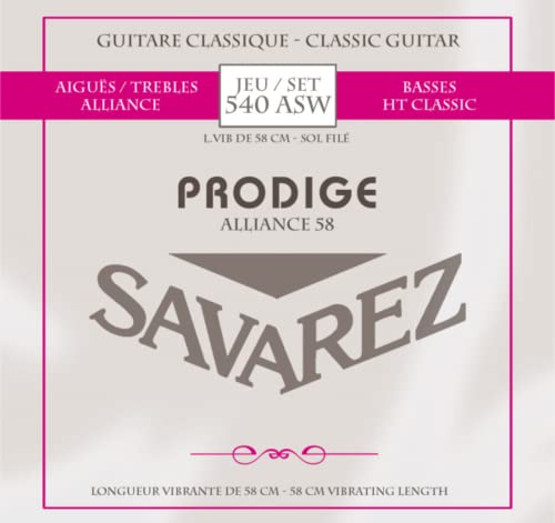 Savarez Corde Per Chitarra Classica Prodige 38 1/8-3/4 Misura 3/4-7/8 Carbon Gw 540Asw