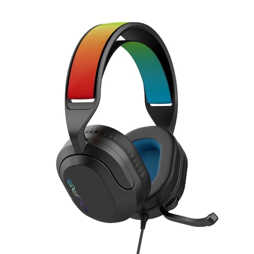 Jlab Nightfall - Cuffie Da Gioco Con Cavo, Jack Da 3,5 Mm, Con Microfono, Per Pc/Xbox/Ps5/Ps4/Nintendo Switch, Driver Da 50 Mm, Cuscinetti In Schiuma