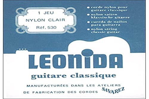 Savarez 656107 Corde Per Chitarra Classica Leonida 530 Set Cantini In Nylon E Bassi Argentati, Tensione Normale