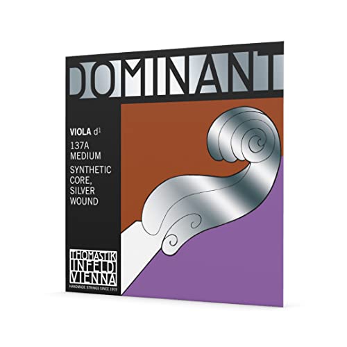 Thomastik Corda Per Viola 4/4 Dominant - Corda Re Nucleo Sintetico Rivest. Argento, Media