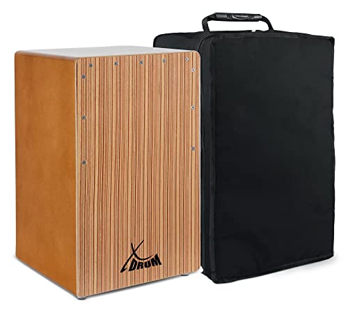 Xdrum Cajon El Bajo Bass Port Walnut/Zebra Borsa Inclusa