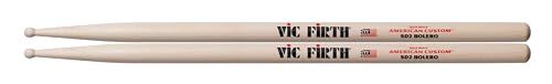 Vic Firth - Bacchette Per Batteria Serie American Custom® - Sd2 - Acero - Bolero - Punta Di Legno
